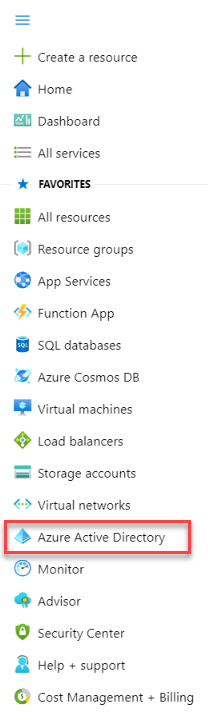 Select Azure Active Directory