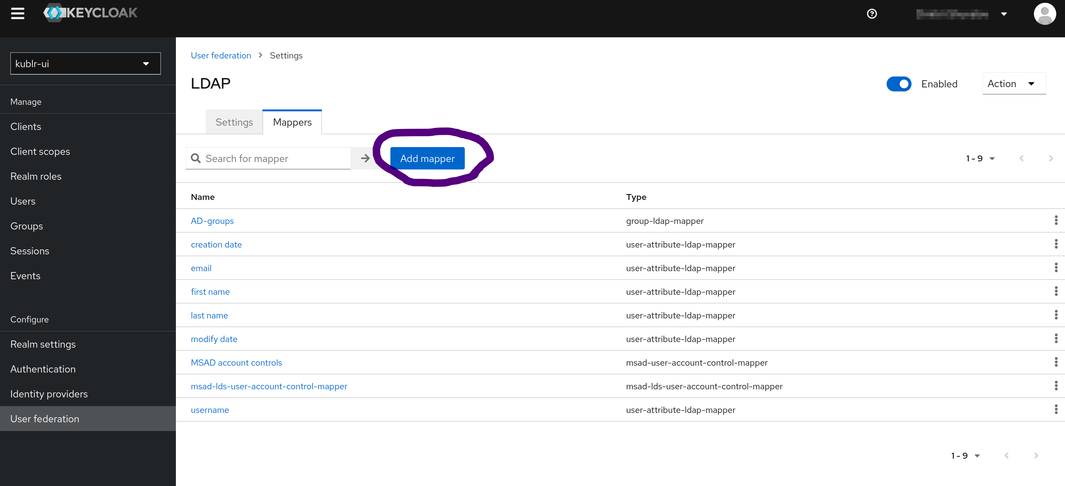 KCP - Keycloak - Adding mappers