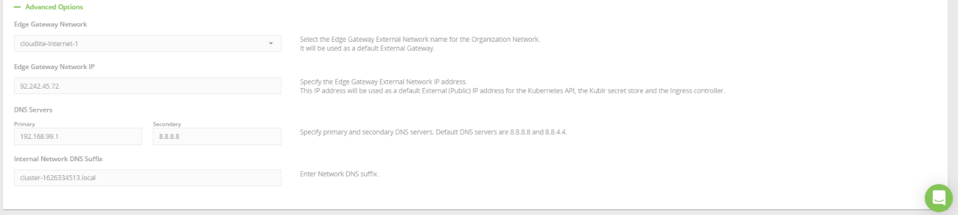 vCloud-Add Cluster-Network Configuration-Advanced