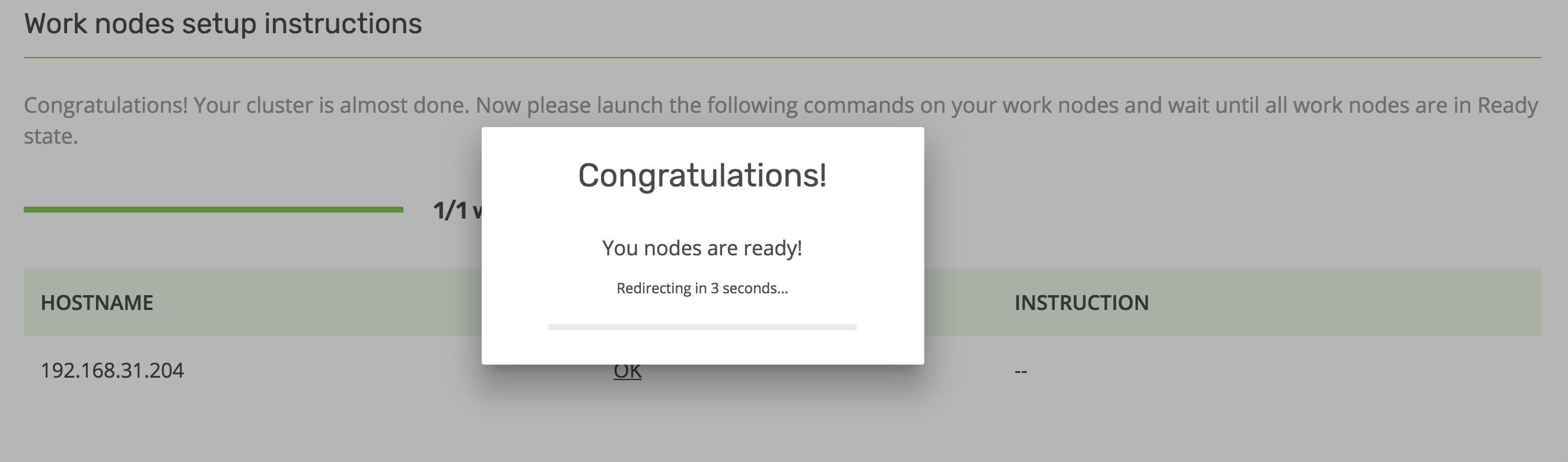 worker nodes Complete